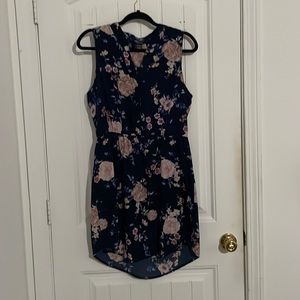 Navy floral dress
